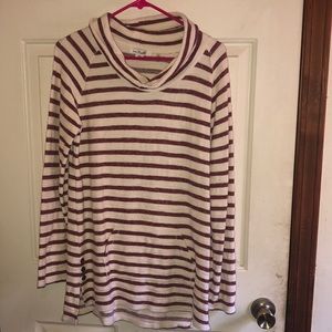 Simply Noelle striped cowl neck sweater (s/m)